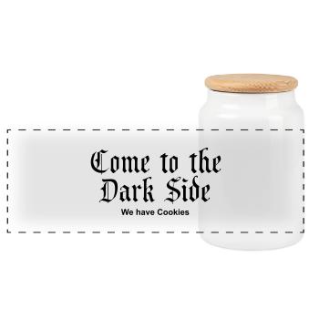 Come to the Dark Side - we have Cookies - Boîte à biscuits avec couvercle en bois - blanc - Devant