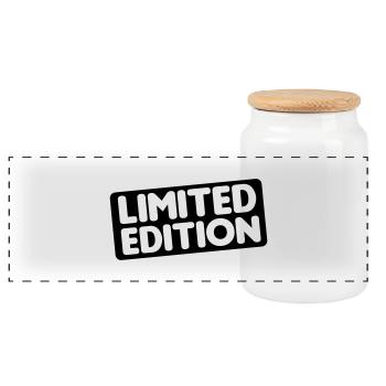 limited_edition02 - Panoramic Cookie Jar with Wooden Lid - white - Front