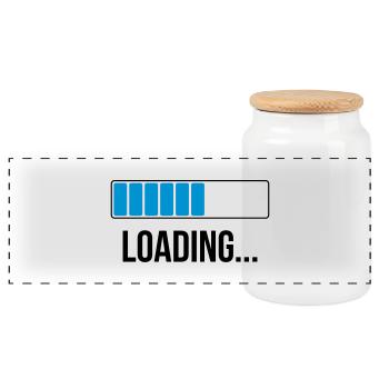 Loading... [Custom it !] - Panoramic Cookie Jar with Wooden Lid - white - Front