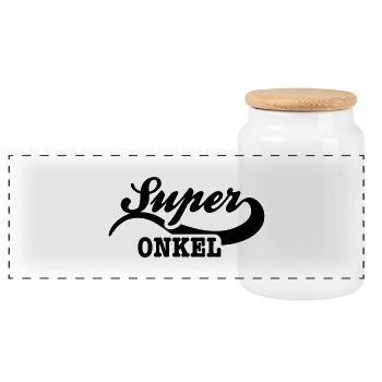 onkel - Panorama Keksdose mit Holzdeckel - Weiß - Vorne