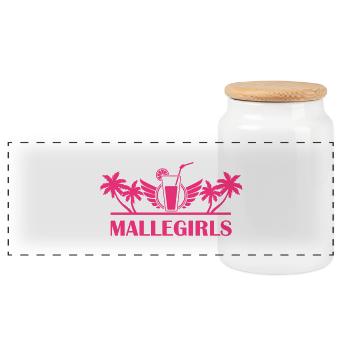 malle_girls_ - Panorama Keksdose mit Holzdeckel - Weiß - Vorne