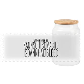 BLEED - Panorama Keksdose mit Holzdeckel - Weiß - Vorne