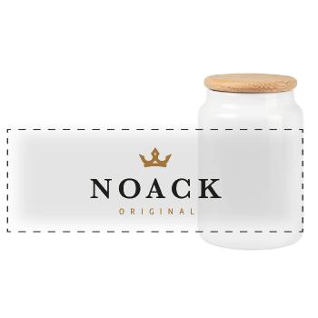 Logo de la famille Noack Original - Boîte à biscuits avec couvercle en bois - blanc - Devant