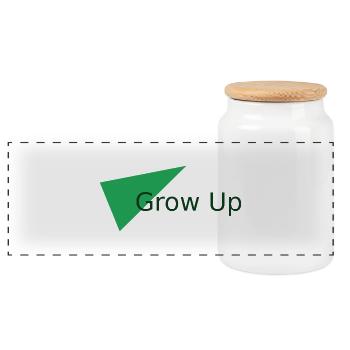 Grow Up  - Panorama Keksdose mit Holzdeckel - Weiß - Vorne