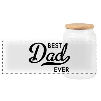 dad - Boîte à biscuits avec couvercle en bois - blanc - Devant