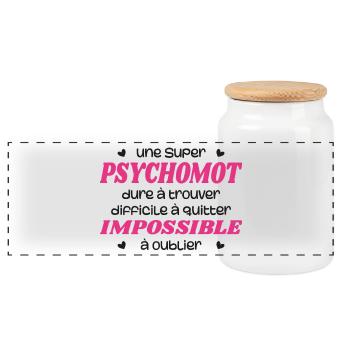 Ein Super-Psychomotorik-Therapeut - Panorama Keksdose mit Holzdeckel - Weiß - Vorne