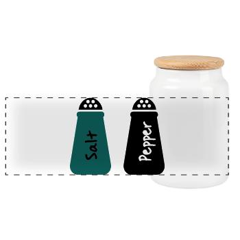 spicery - Panoramic Cookie Jar with Wooden Lid - white - Front