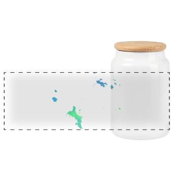 Seychelles - Panorama Keksdose mit Holzdeckel - Weiß - Vorne