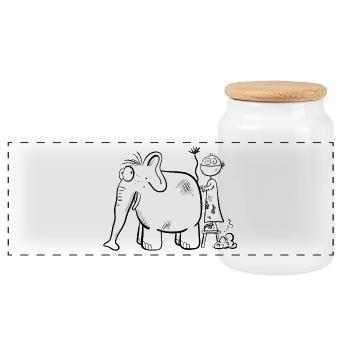 Veterinary medicine study I veterinarian I Cool gift - Panoramic Cookie Jar with Wooden Lid - white - Front