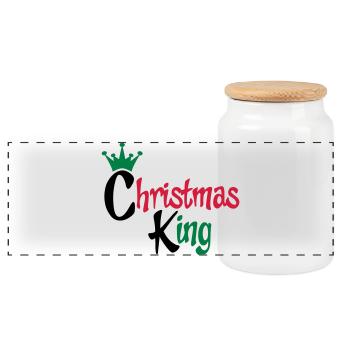 weihnachten - Panorama Keksdose mit Holzdeckel - Weiß - Vorne