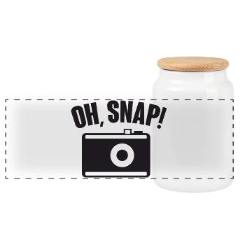 Oh, Snap! - photographie - Boîte à biscuits avec couvercle en bois - blanc - Devant