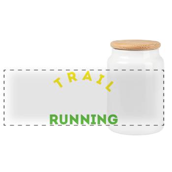 Trail Running - Panorama Keksdose mit Holzdeckel - Weiß - Vorne