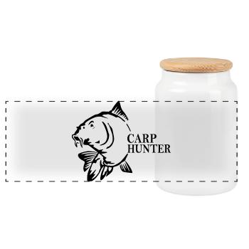 Carp Hunter - Panorama Keksdose mit Holzdeckel - Weiß - Vorne