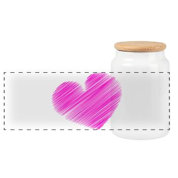 SAINT VALENTIN. EVJF. JE T'AIME. I LOVE YOU. AMOUR - Boîte à biscuits avec couvercle en bois - blanc - Devant