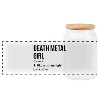 Death Metal - Panoramic Cookie Jar with Wooden Lid - white - Front