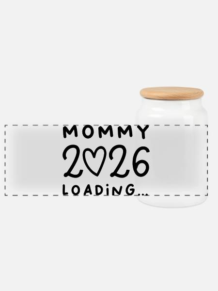 Mommy 2026 - Panorama Keksdose mit Holzdeckel - Weiß