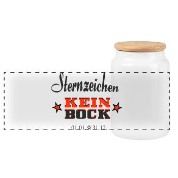 Sternchen Kein Bock Jahreskalender - Panorama Keksdose mit Holzdeckel - Weiß - Vorne