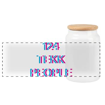 Hardtekk Tekk - Panoramic Cookie Jar with Wooden Lid - white - Front