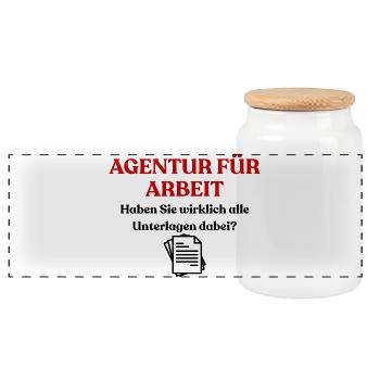 Agence pour la conception de l’emploi - Boîte à biscuits avec couvercle en bois - blanc - Devant