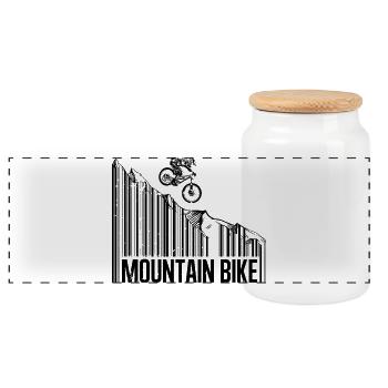 VTT - Boîte à biscuits avec couvercle en bois - blanc - Devant