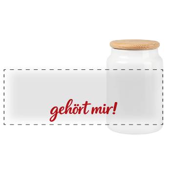 CETTE FEMME m’appartient Cadeau de partenaire pour les couples - Boîte à biscuits avec couvercle en bois - blanc - Devant