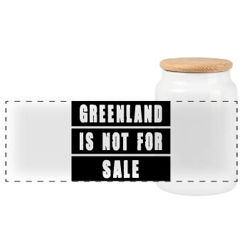 Greenland Is Not For Sale - Panorama Keksdose mit Holzdeckel - Weiß - Vorne