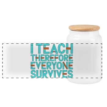 Nurse Educator I Teach Therefore Nursing Professor - Panorama Keksdose mit Holzdeckel - Weiß - Vorne