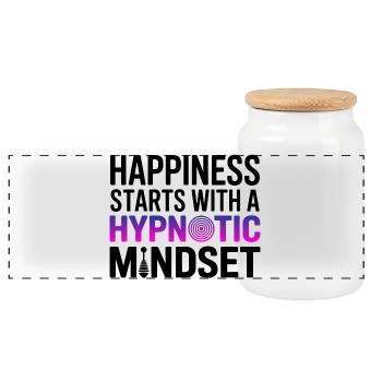 Hypnotiseur-Glücks-Hypnotis-Psycho-Mindset-Profi - Panorama Keksdose mit Holzdeckel - Weiß - Vorne