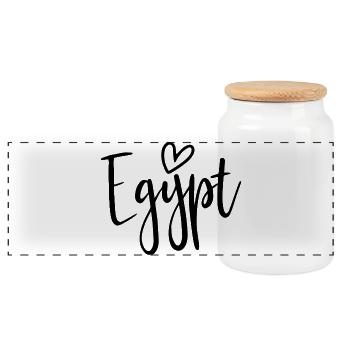 Les femmes du cœur d’Égypte aiment l’Égypte - Boîte à biscuits avec couvercle en bois - blanc - Devant