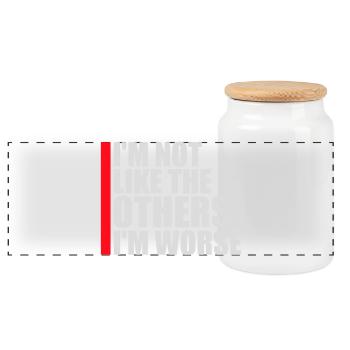 Je ne suis pas comme les autres, je suis pire, sarcasme drôle - Boîte à biscuits avec couvercle en bois - blanc - Devant