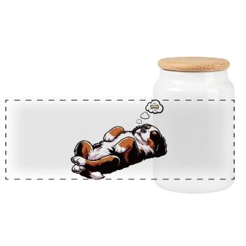 Bouvier bernois, chiens de montagne, propriétaires de chiens de montagne - Boîte à biscuits avec couvercle en bois - blanc - Devant