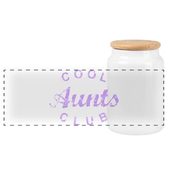 Cool Aunts Club Tante Muttertag Geschenk - Panorama Keksdose mit Holzdeckel - Weiß - Vorne