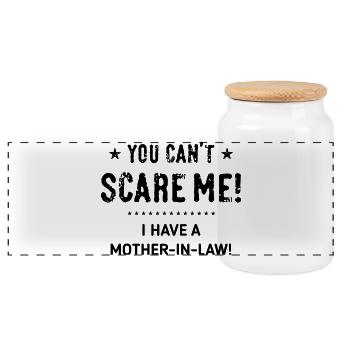 You Can’t Scare Me! – I Have A Mother-In-Law! (B) - Panorama Keksdose mit Holzdeckel - Weiß - Vorne