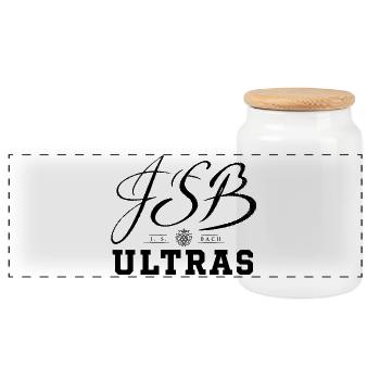 Bach Ultras - Panoramic Cookie Jar with Wooden Lid - white - Front