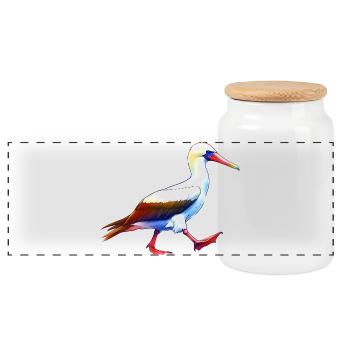 Cadeau des Nazca - Boîte à biscuits avec couvercle en bois - blanc - Devant