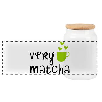 VeryMatcha - Panorama Keksdose mit Holzdeckel - Weiß - Vorne