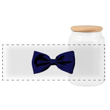 noeud pap - Boîte à biscuits avec couvercle en bois - blanc - Devant