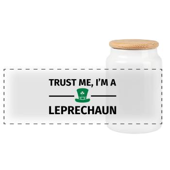 Trust Me I'm a Leprechaun - Boîte à biscuits avec couvercle en bois - blanc - Devant