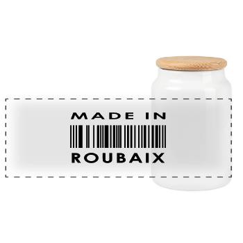 Roubaix - Panorama Keksdose mit Holzdeckel - Weiß - Vorne