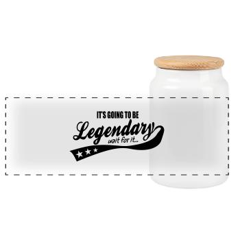 it's going to be legendary- epic style - Panorama Keksdose mit Holzdeckel - Weiß - Vorne