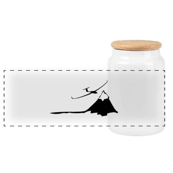 glider - Boîte à biscuits avec couvercle en bois - blanc - Devant