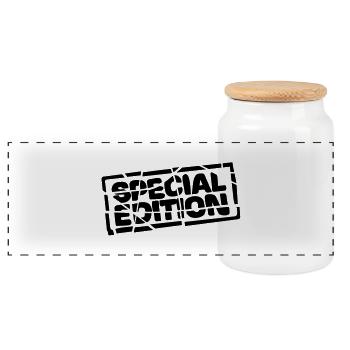 special_edition_grunge_pa1 - Panoramic Cookie Jar with Wooden Lid - white - Front