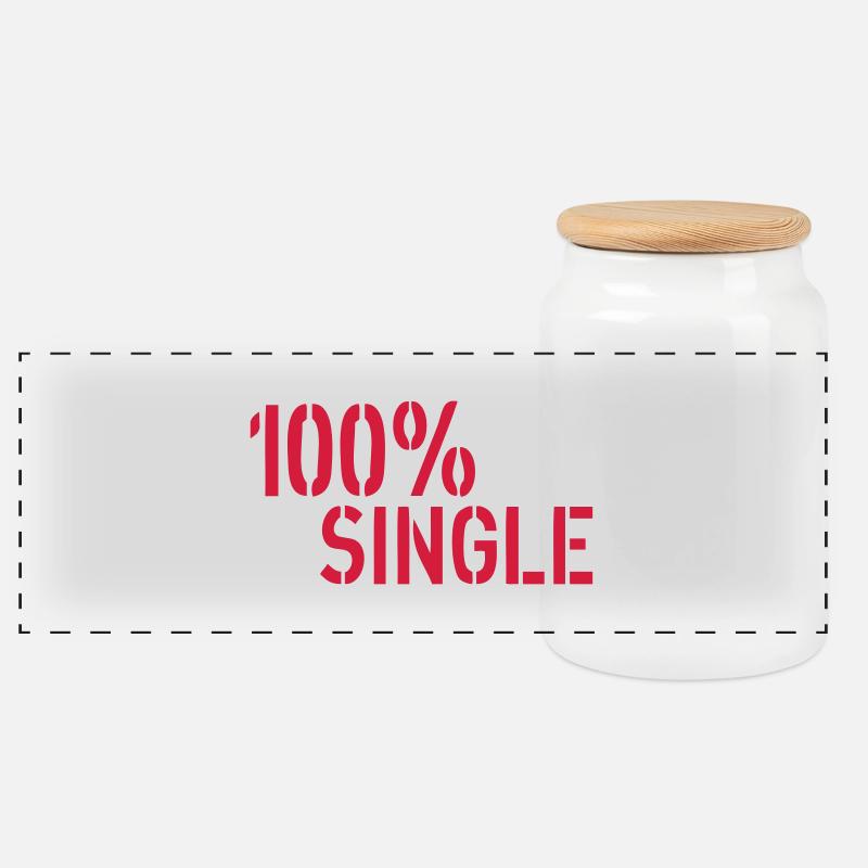Single - Panorama Keksdose mit Holzdeckel - Weiß
