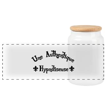 Hypnose / Hypnotiseur / Hypnotiseuse / Médecine - Boîte à biscuits avec couvercle en bois - blanc - Devant