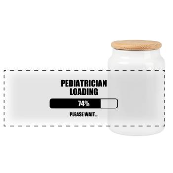 Pediatrician Kinderarzt Pédiatre Doctor Arzt - Panoramic Cookie Jar with Wooden Lid - white - Front