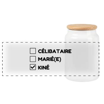 Physiotherapy Physio Krankengymnast Kiné Doctor - Panoramic Cookie Jar with Wooden Lid - white - Front