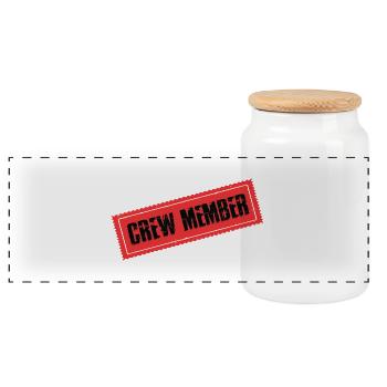Membre d’équipage - Boîte à biscuits avec couvercle en bois - blanc - Devant