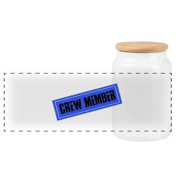 Membre d’équipage - Boîte à biscuits avec couvercle en bois - blanc - Devant