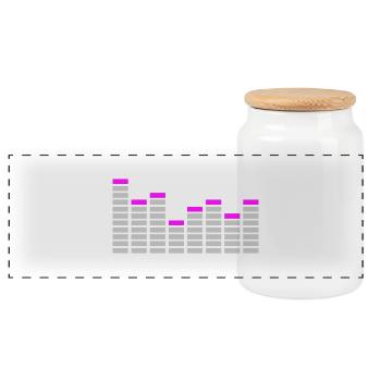 Equalizer / equaliser - Boîte à biscuits avec couvercle en bois - blanc - Devant