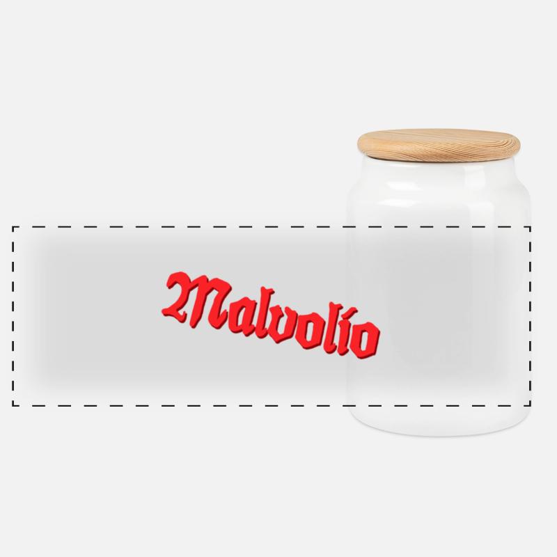 Malvolio - Panorama Keksdose mit Holzdeckel - Weiß